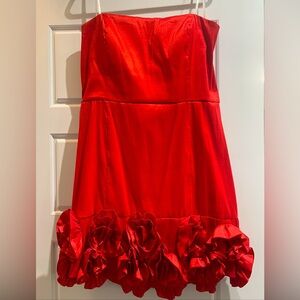 Masquerade Red Fit and Flare Sleeveless Cocktail Dress